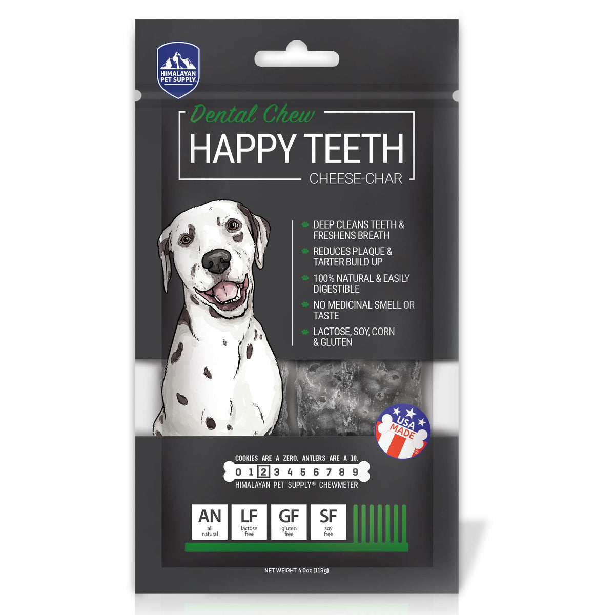 Himalayan Dog Chew Dientes Felices Queso Yak: ayuda a la higiene dental diaria