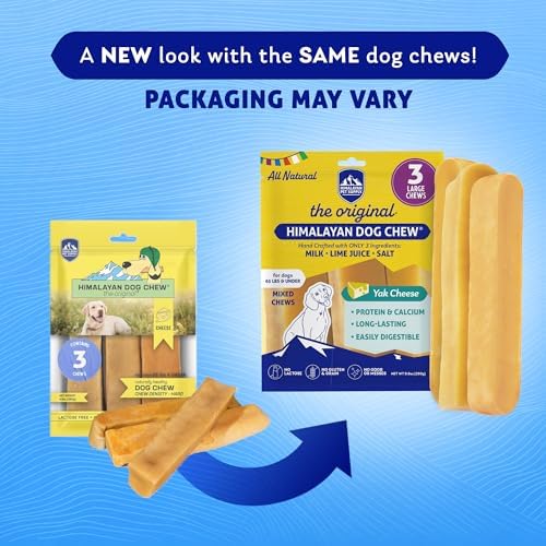 Empaque ético de Himalayan Dog Chew, fuente de producción responsable.