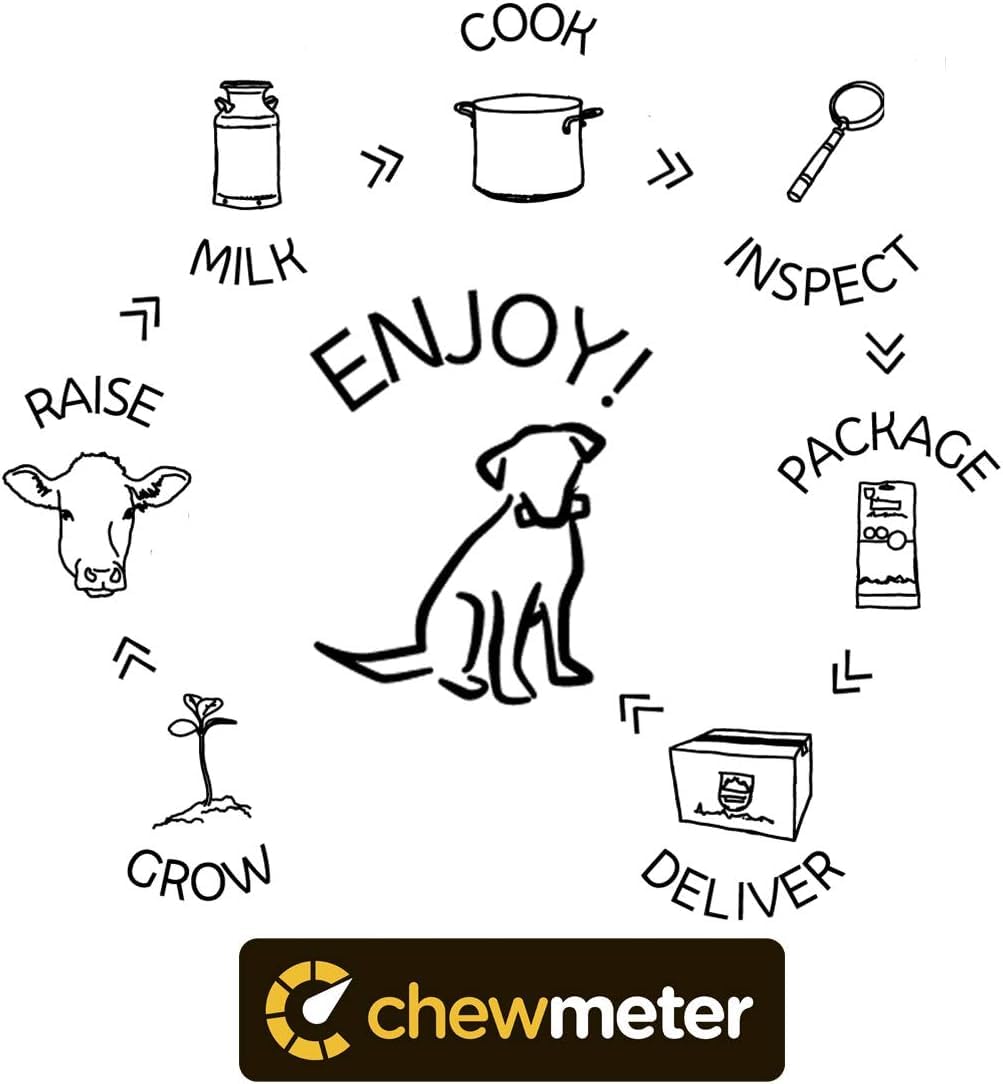 Chewmeter Himalayan Yaky Cheese Chew: envase de 3 libras para almacenamiento fácil.
