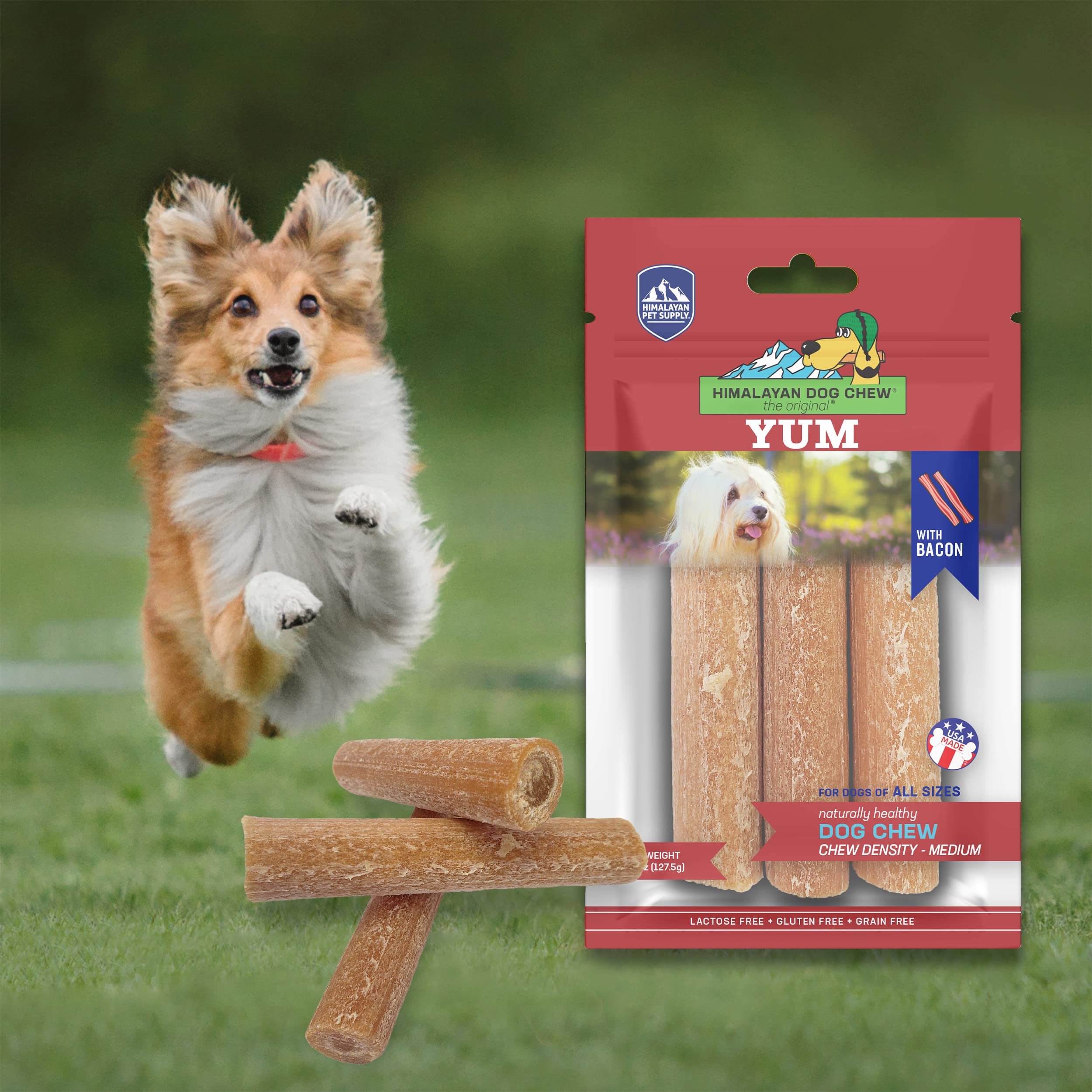 Himalayan Dog Chew hecho en EE. UU.: producción local desde Washington.