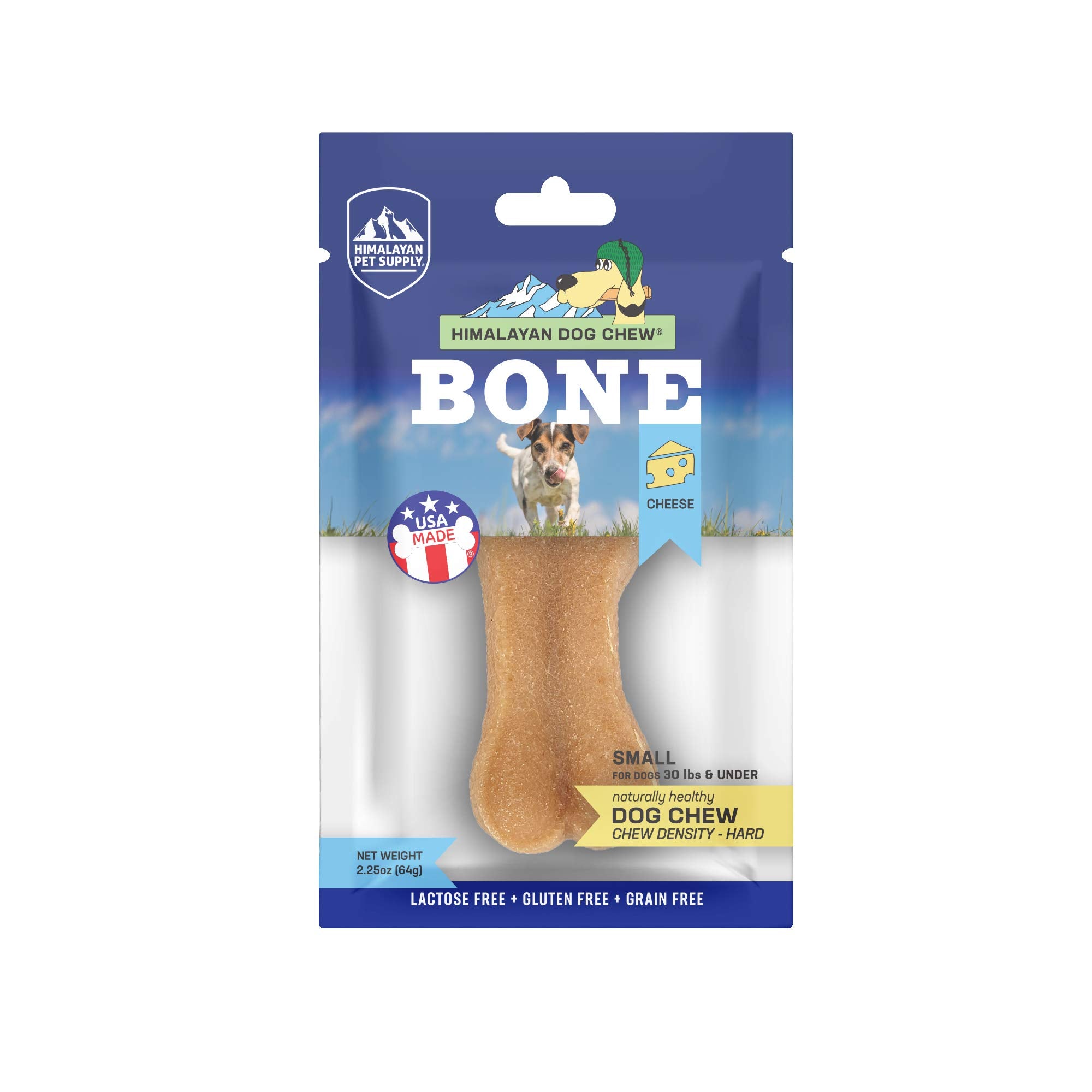Himalayan Dog Chew Bone: hueso de queso para entretenimiento prolongado.