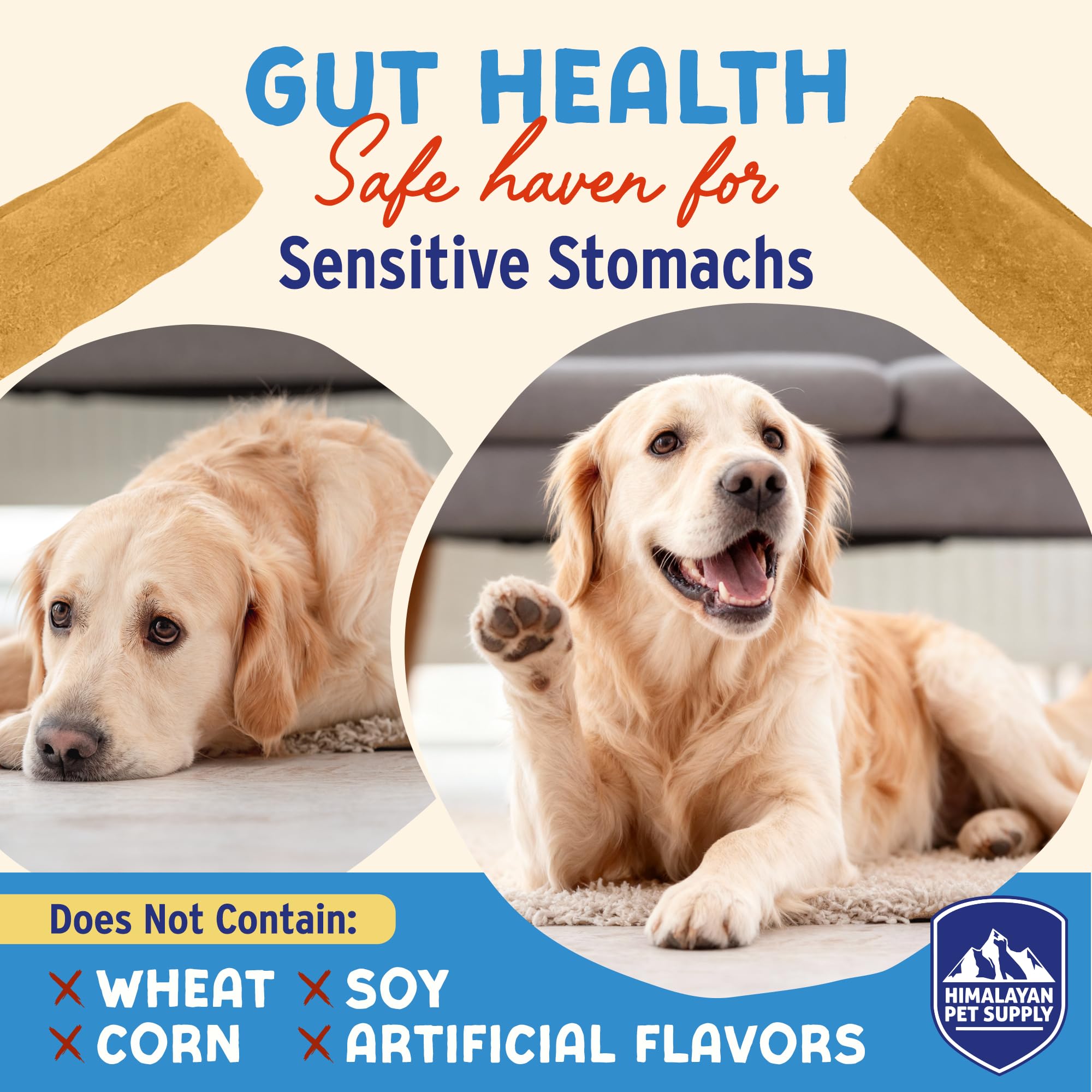Himalayan Dog Chew Yogurt Sticks: sabor manzana miel, perfecto para entrenamiento diario.