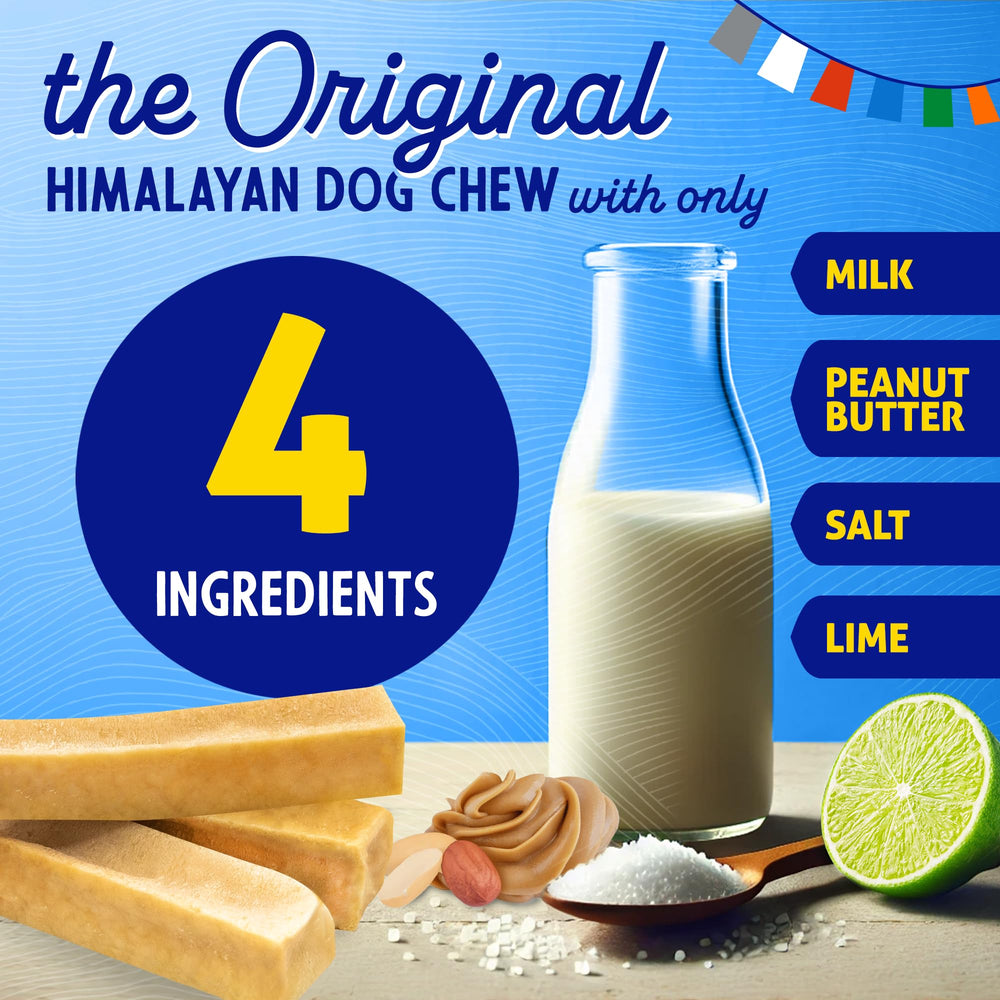 Himalayan Dog Chew, proceso curado tradicional ofrece sabor único.