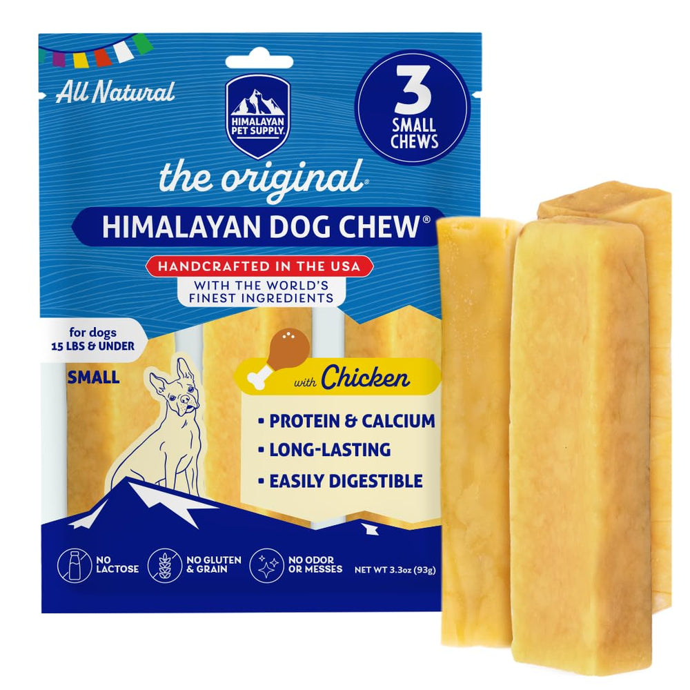Himalayan Dog Chew queso yak original, snack duradero para perros pequeños.