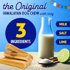 Himalayan Dog Chew: sin lactosa de origen yak, opción digestible para perros grandes.