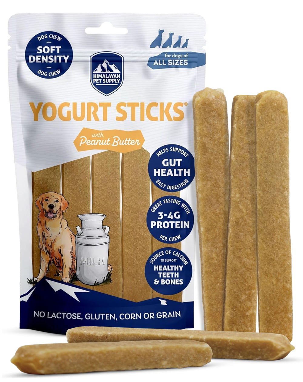 Himalayan Dog Chew Yogur Sticks: snack suave con yogur para perros de todas las edades.