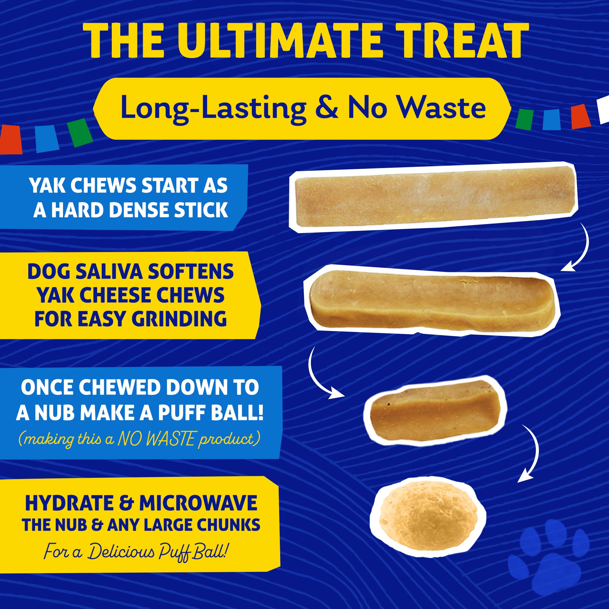 Himalayan Dog Chew, uso diario seguro para perros grandes.