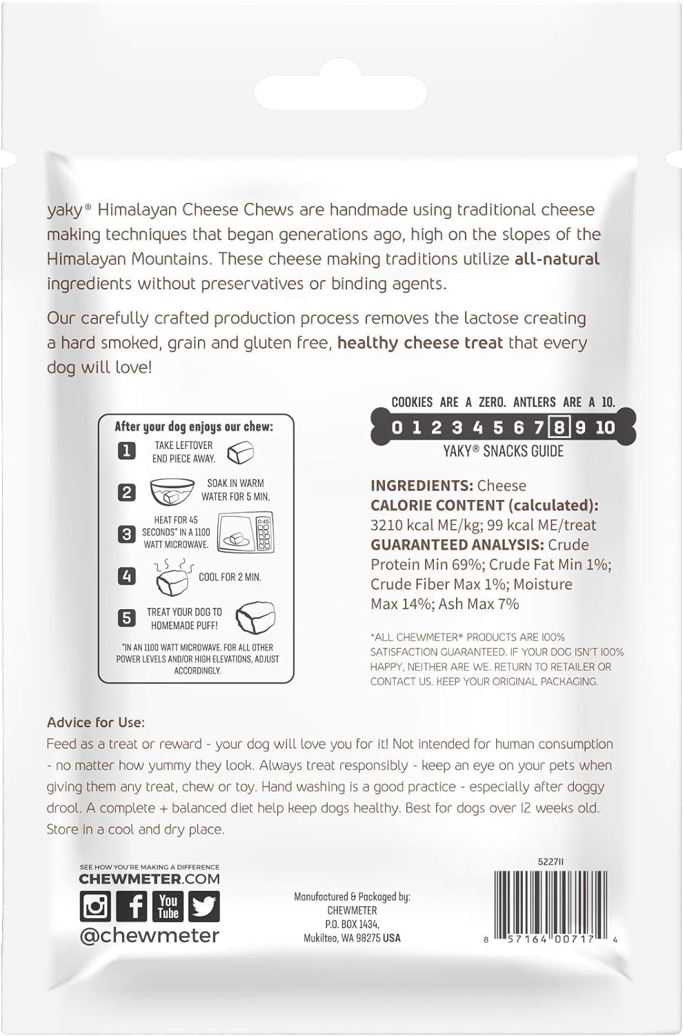 Himalayan Dog Chew Yak Cheese: opción para perros con mordida fuerte.