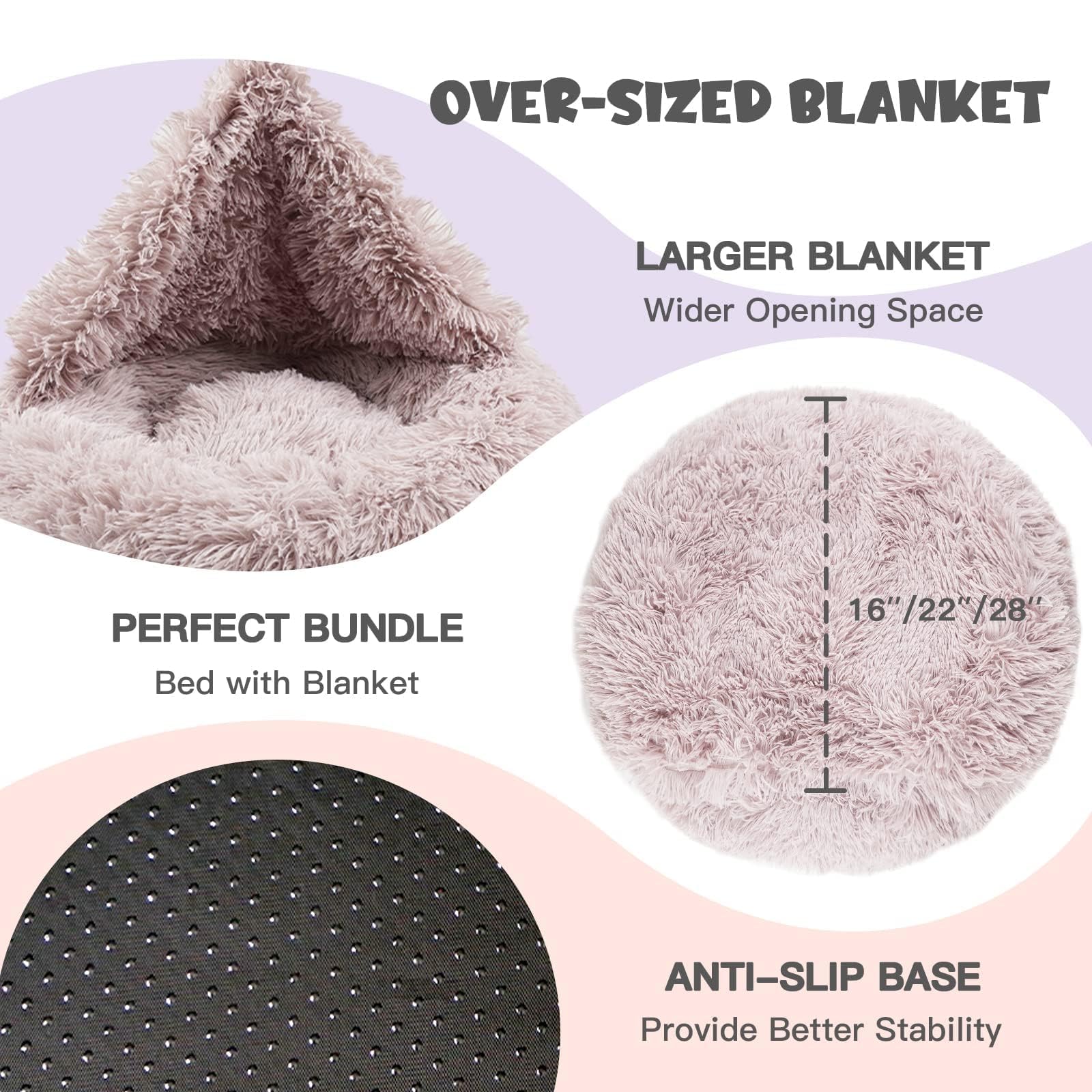 Cama Himax donut con funda desmontable para lavado