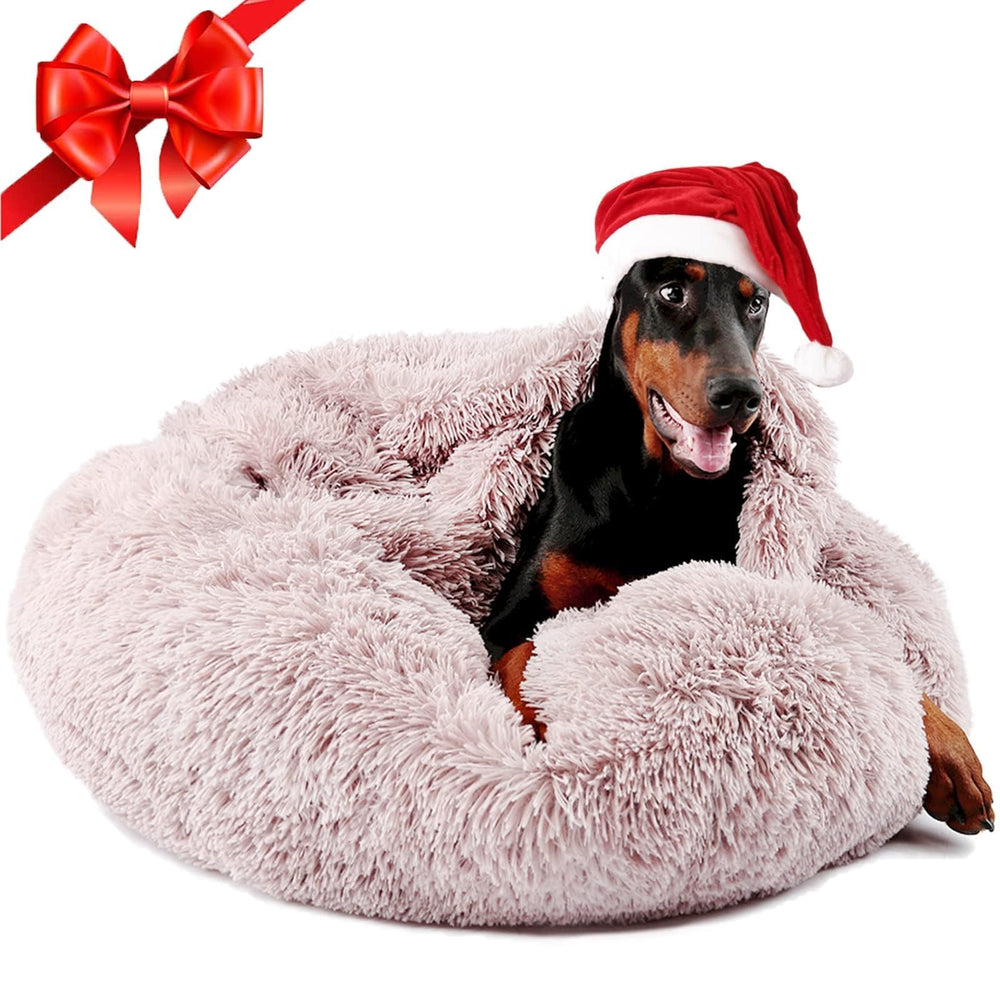 Cama Himax para perro grande con manta integrada, refugio cómodo