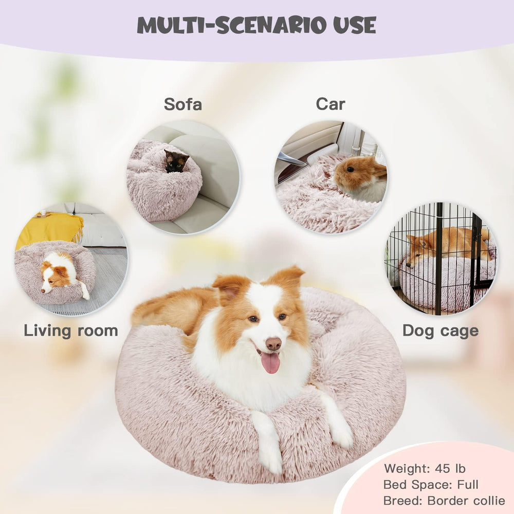 Cama Himax donut grande, adecuada para perros hasta 22,7 kg