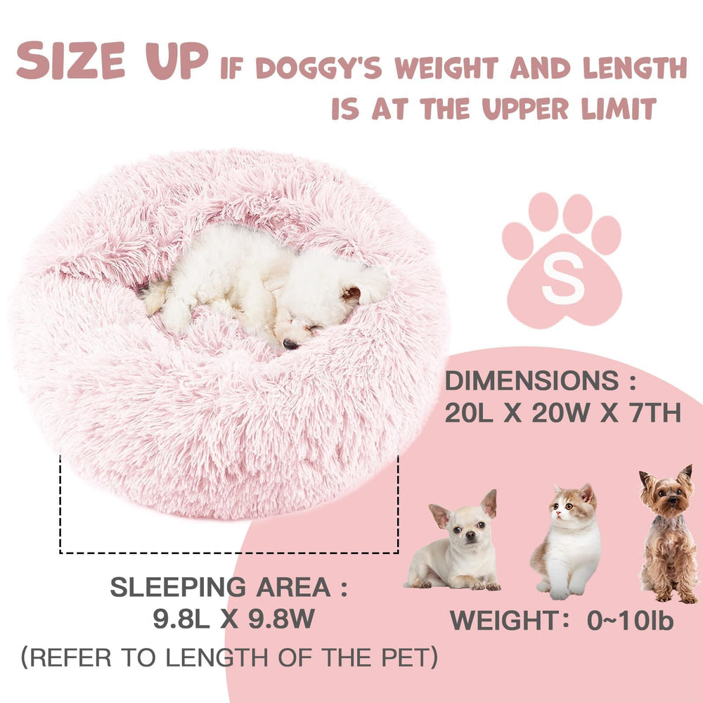 Cama Himax descanso privado para perro pequeño, rosa y acogedora