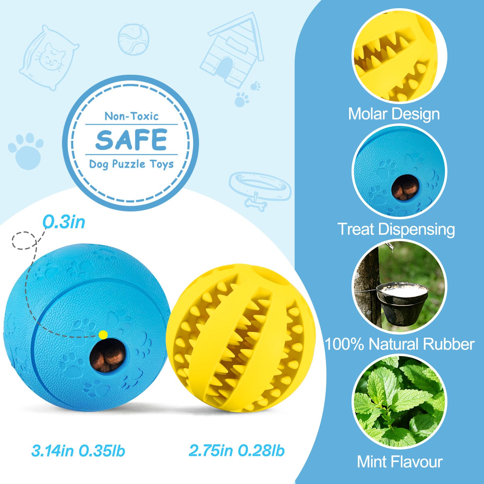 HIPPIH bola azul: dispensa premios y fomenta comer despacio