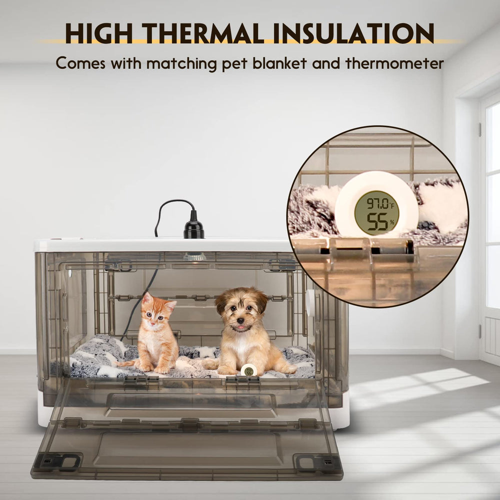 HKDQ incubadora con ventilador ajustable para circulación de aire.