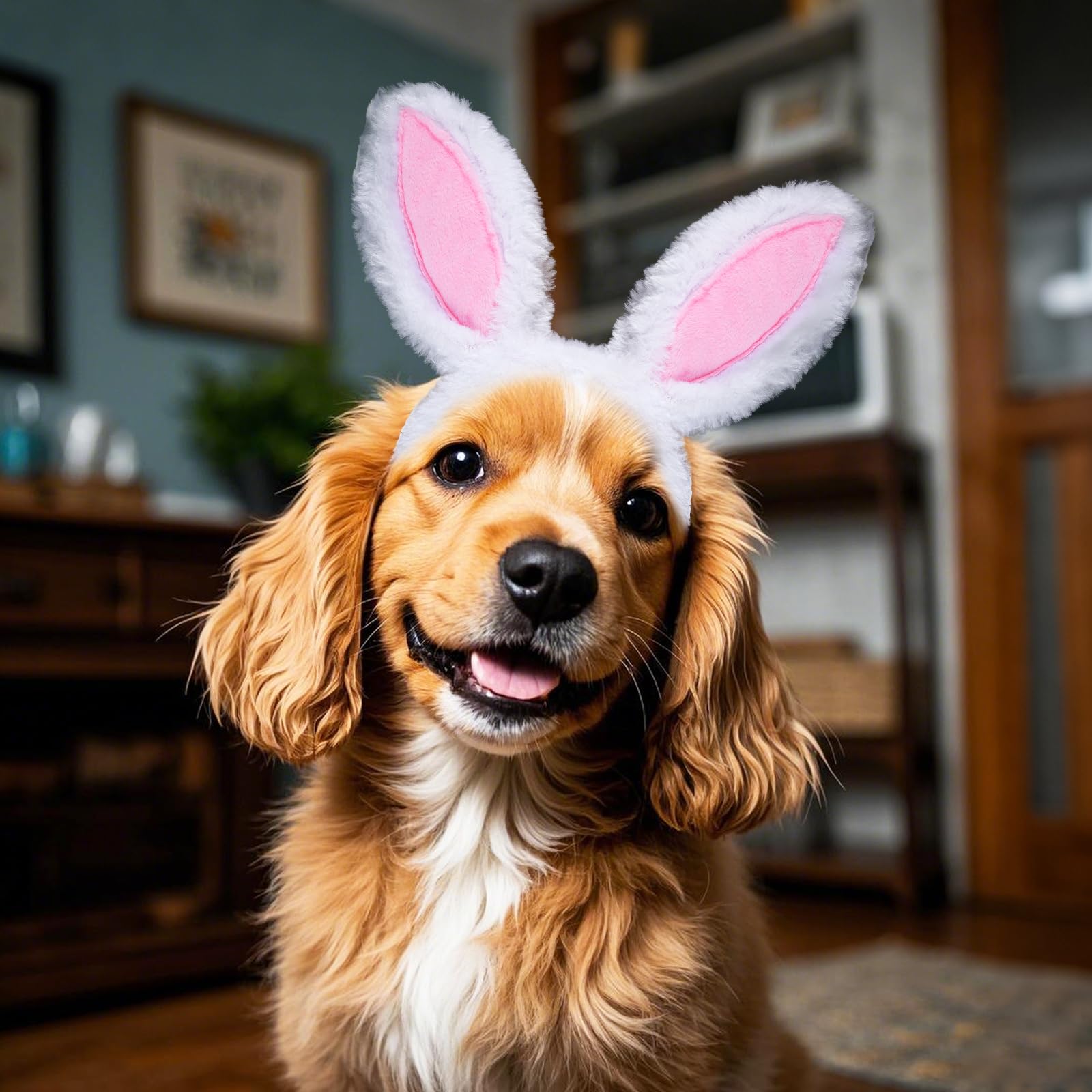 Hmxpls regalo de Pascua para perro, diadema con orejas.