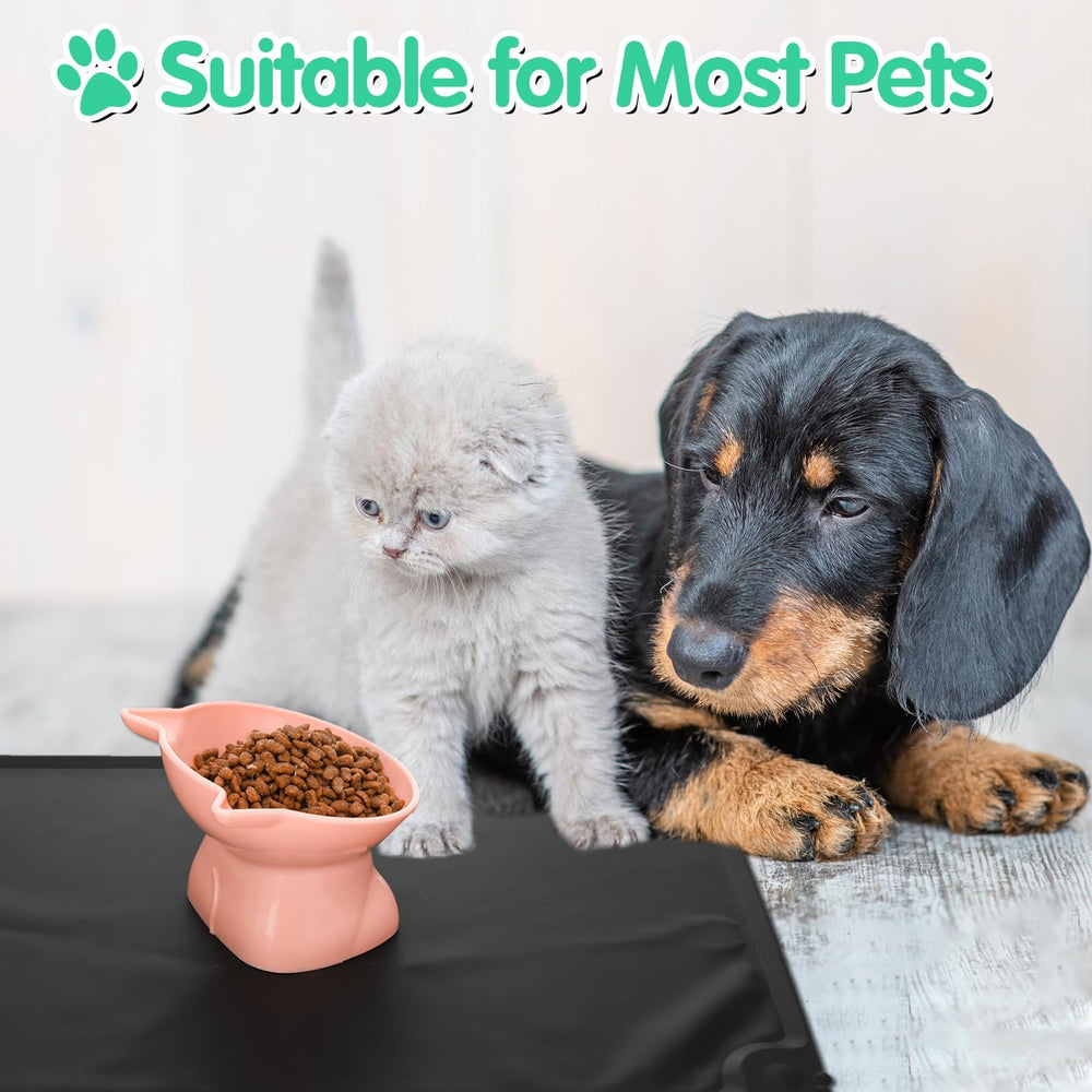 Hoemwarm conjunto de tazones para gatos altos, ideal para hogares con varios felinos