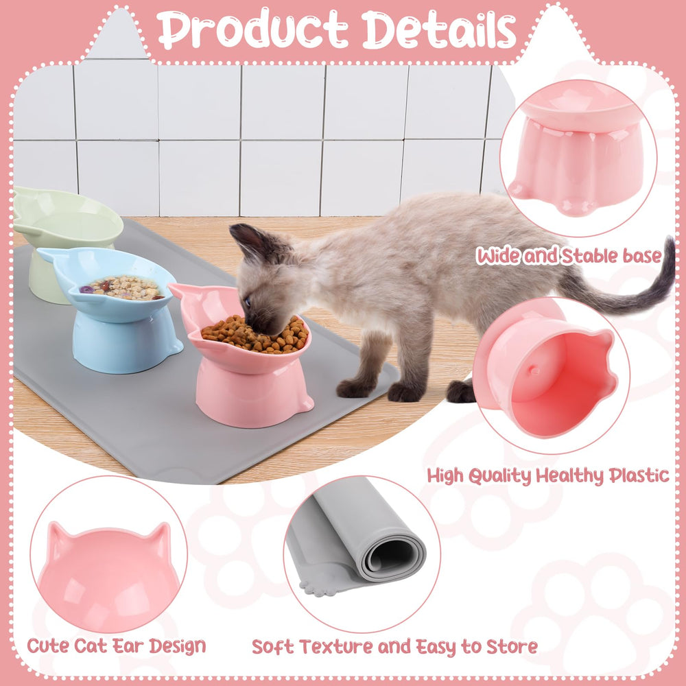 Hoemwarm tazones gatos azul gris ideales para hogares con varios felinos.