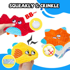 HOESDA tortuga marina sin relleno para juego interactivo y limpieza dental suave