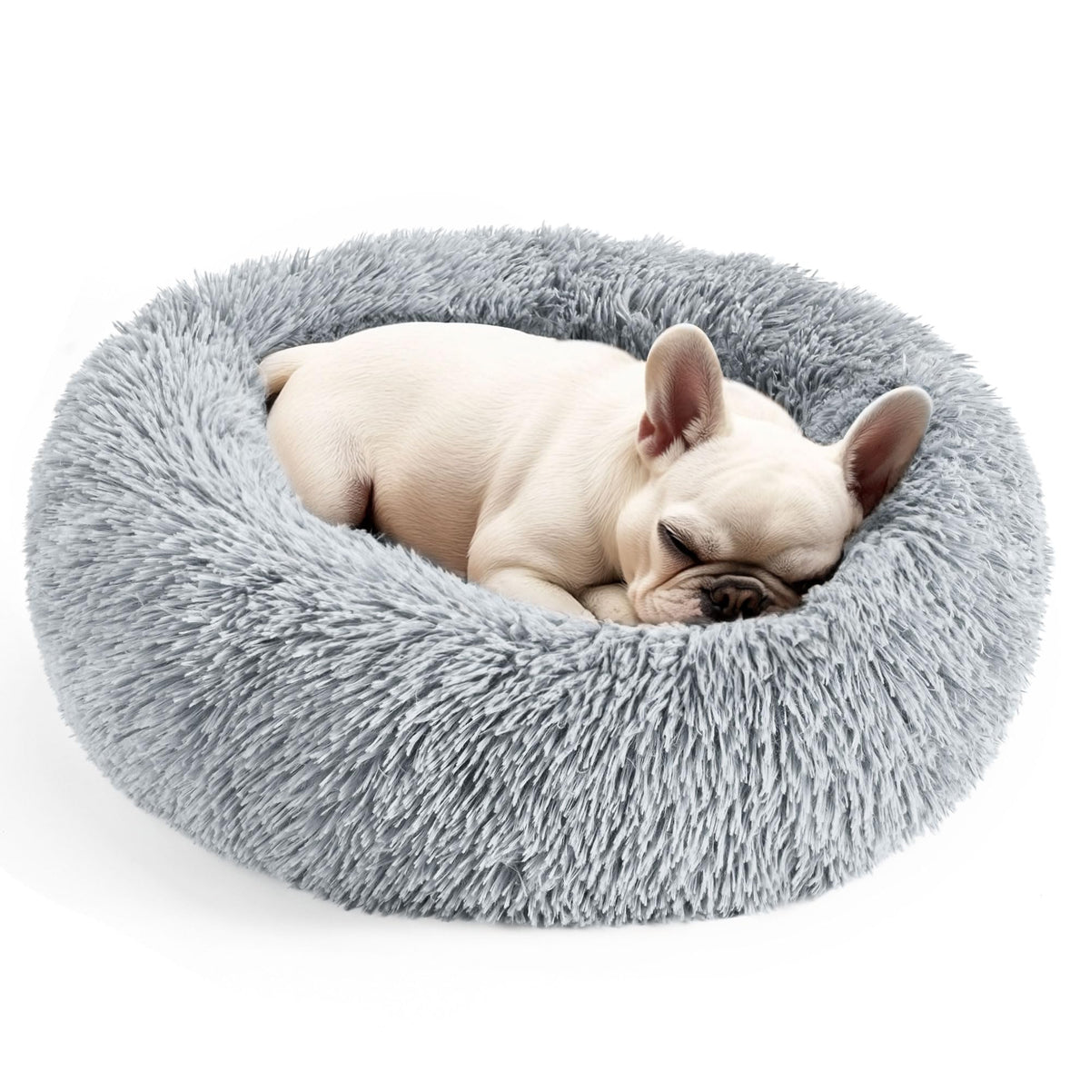 Hoewina cama donut para perros y gatos 20 pulgadas, descanso cómodo.