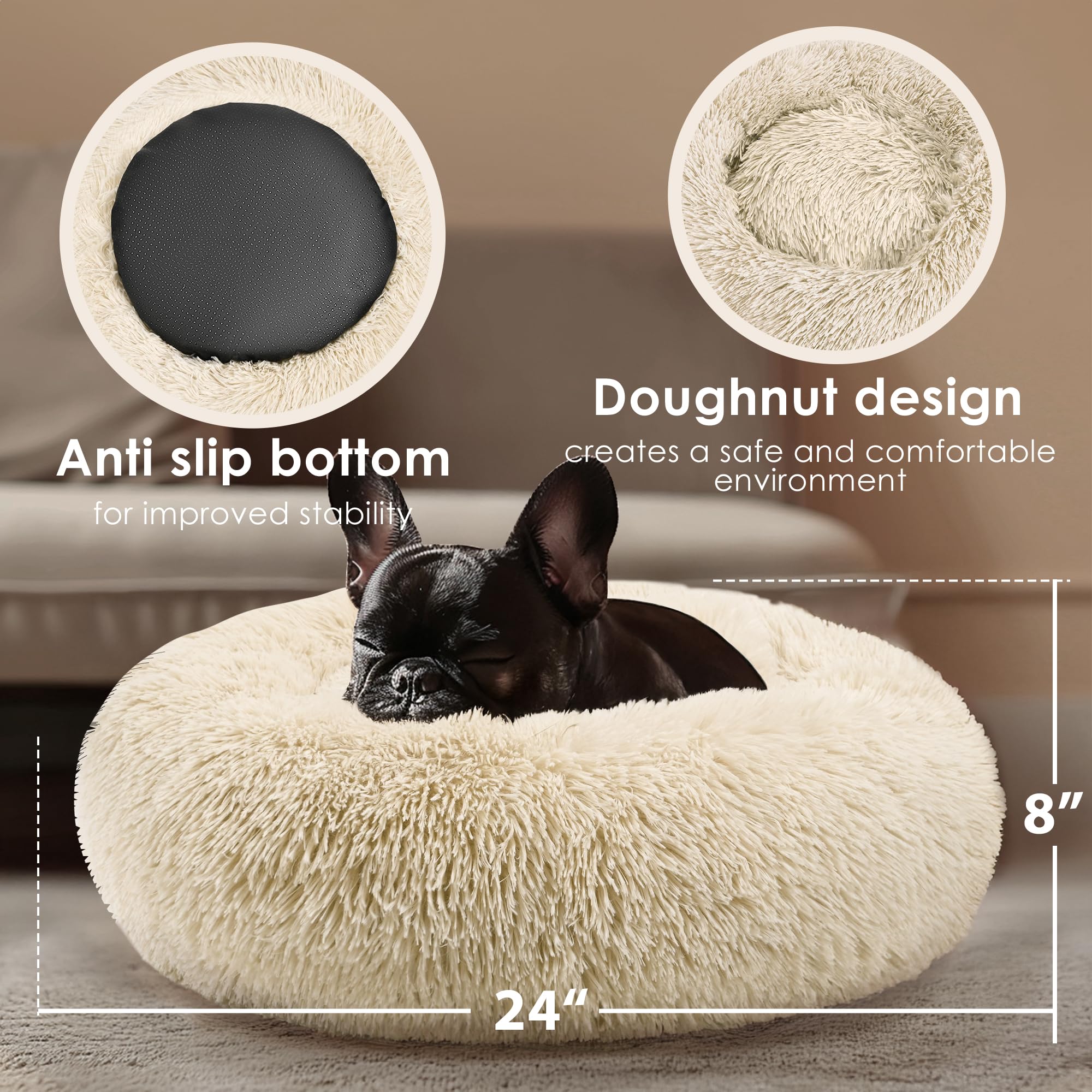 Cama lavable a mano de Hoewina, fácil cuidado para mascotas activas.