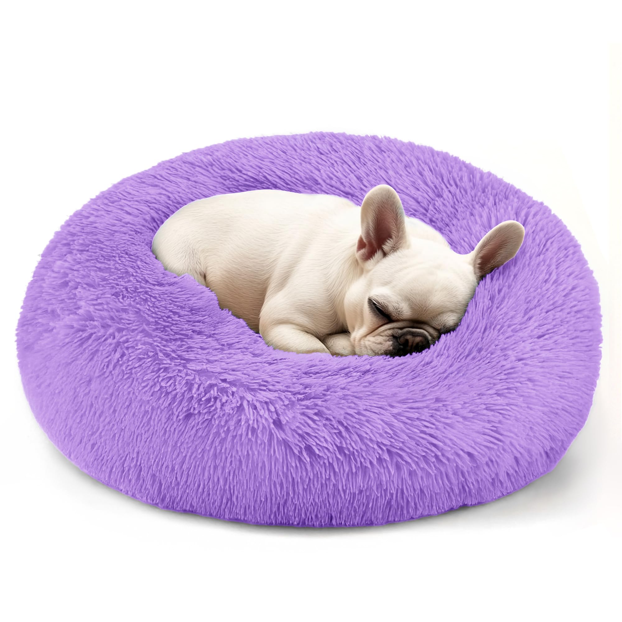 Hoewina cama perro pequeño, donut redonda, confort para dormir