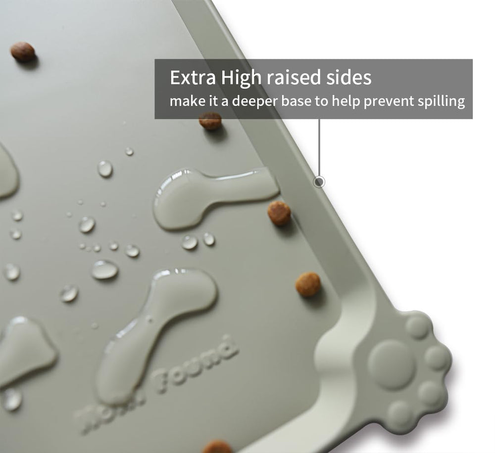 Hoki Found L, alfombrilla impermeable de 22x14 pulgadas, mantiene el área de comida limpia.