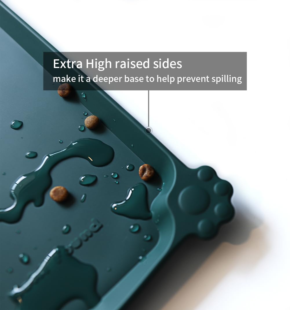Mat de silicona Hoki Found con borde elevado para contener derrames.