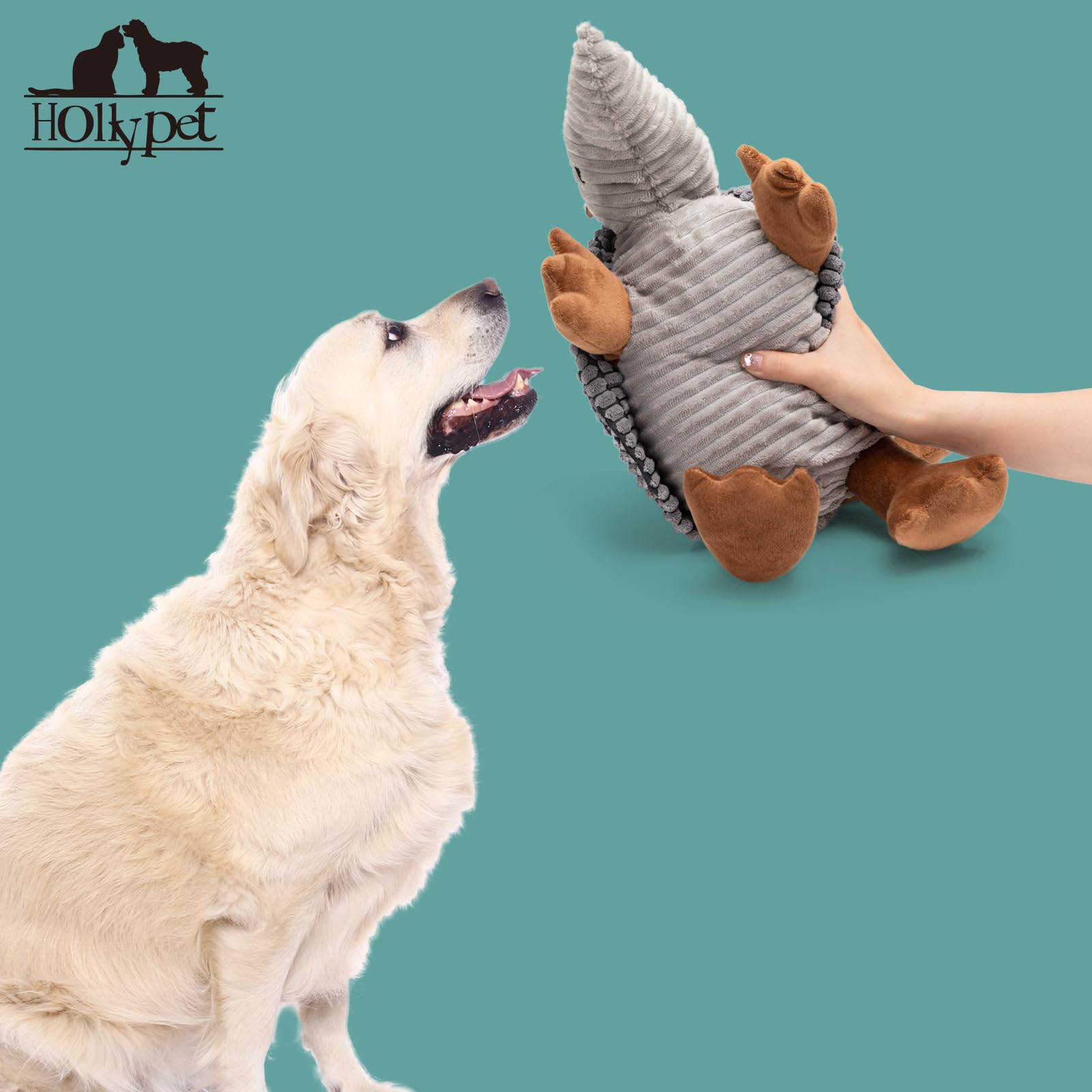 Juguete para juego interactivo y fortalecimiento de vínculo con Hollypet Armadillo.