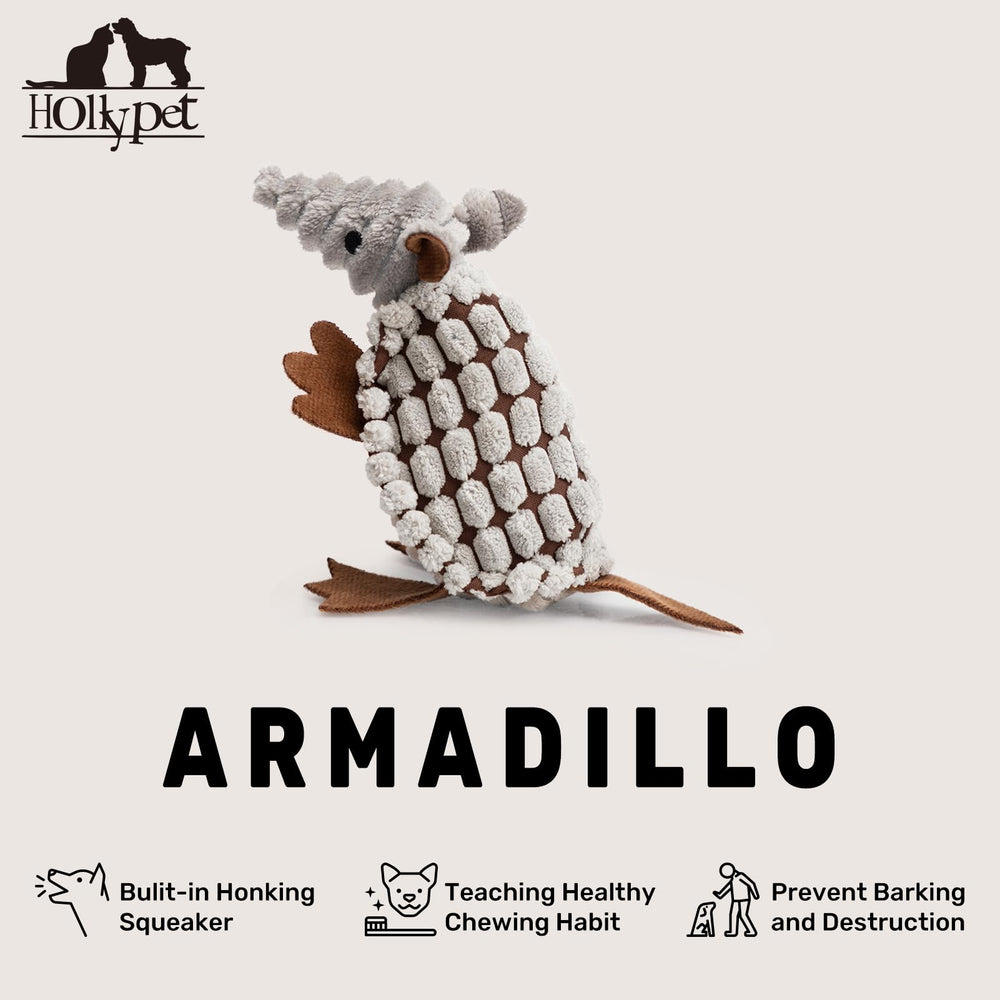 Hollypet Armadillo gris para lanzar y traer, ideal para perros pequeños.