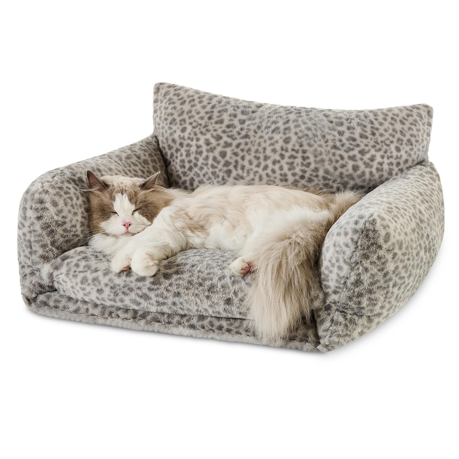 Cama Hollypet para gato con doble capa, soporte cómodo para dormir.