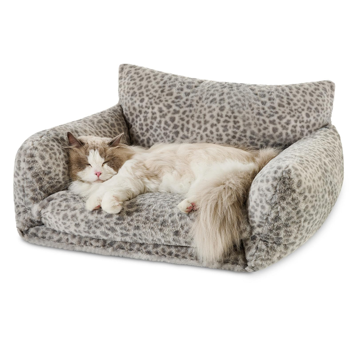 Cama Hollypet para gato con doble capa, soporte cómodo para dormir.