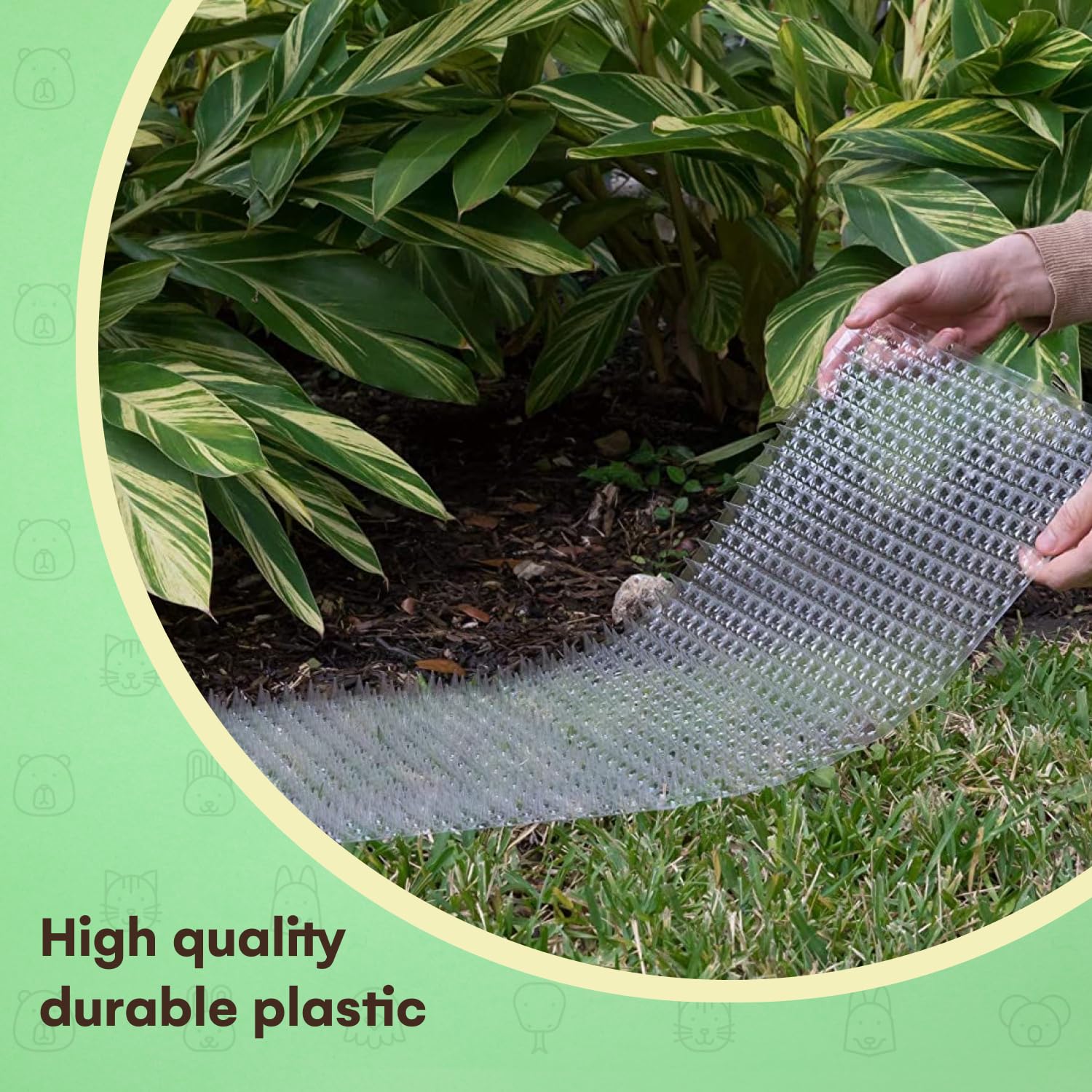Homarden matas antigato: material de polipropileno duradero y flexible.