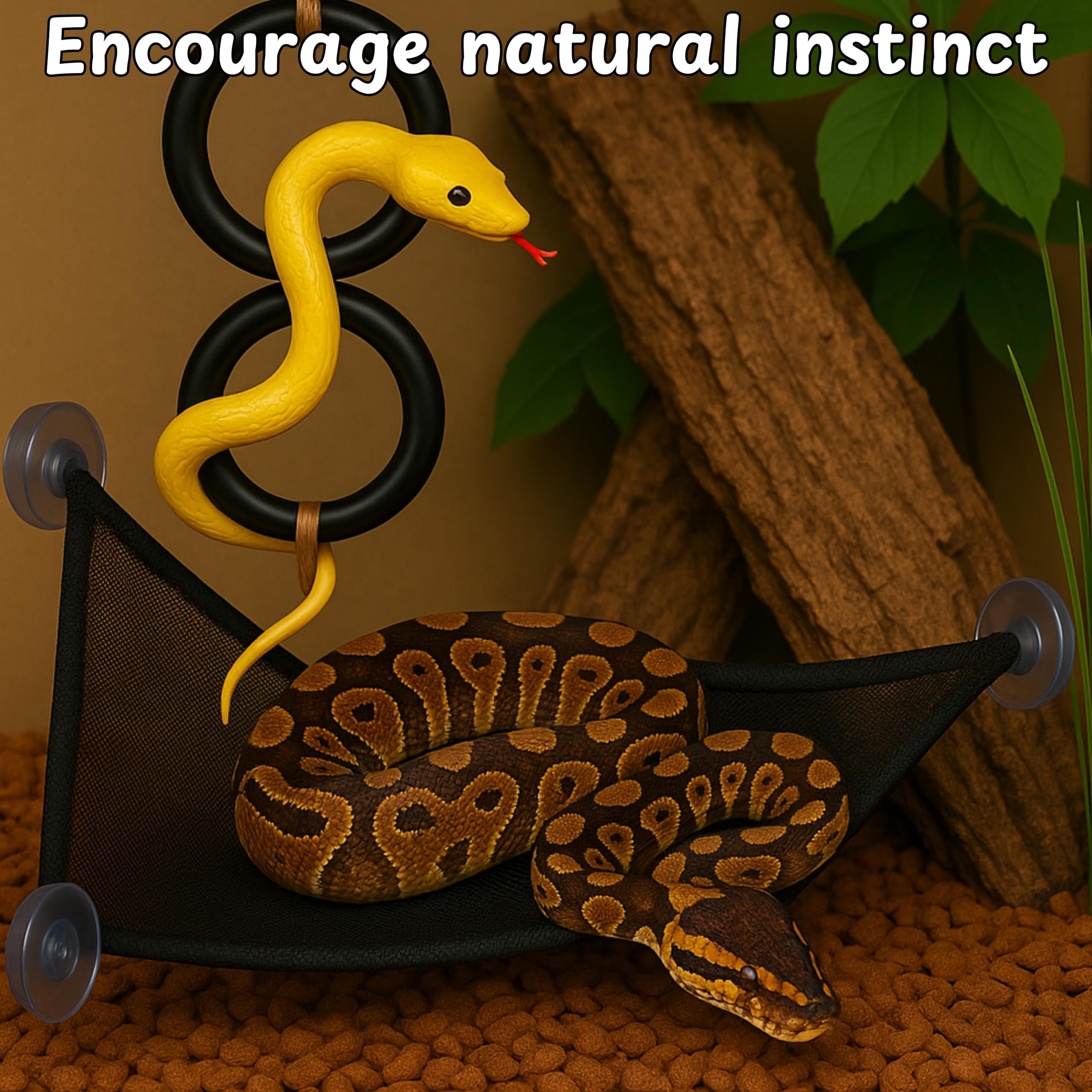 Homedy Crafts cuerda-colgar-serpiente-uso-versatil, permite colocar la hamaca y accesorios en distintas alturas.