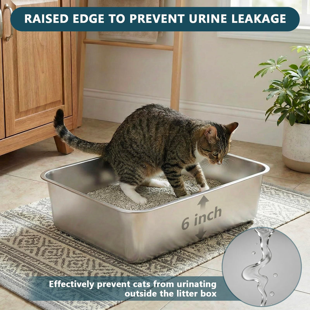 Homegroove, caja lítter limpieza fácil, superficie no porosa para desinfección rápida.