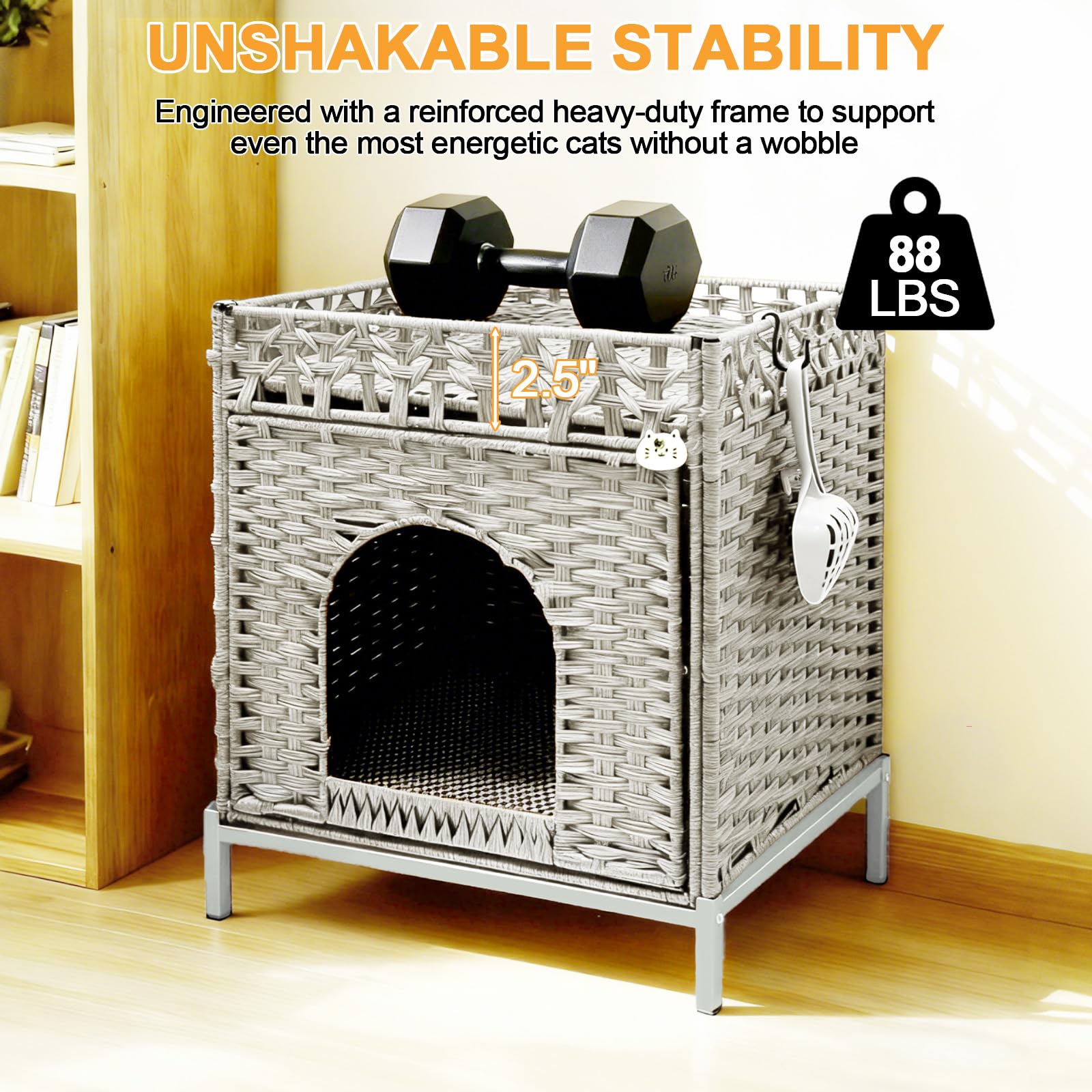 Oculta caja de arena: mueble de diseño Homegroove con caja oculta.