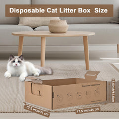 HomeGroove disposable cat litter box waterproof design prevents leaks