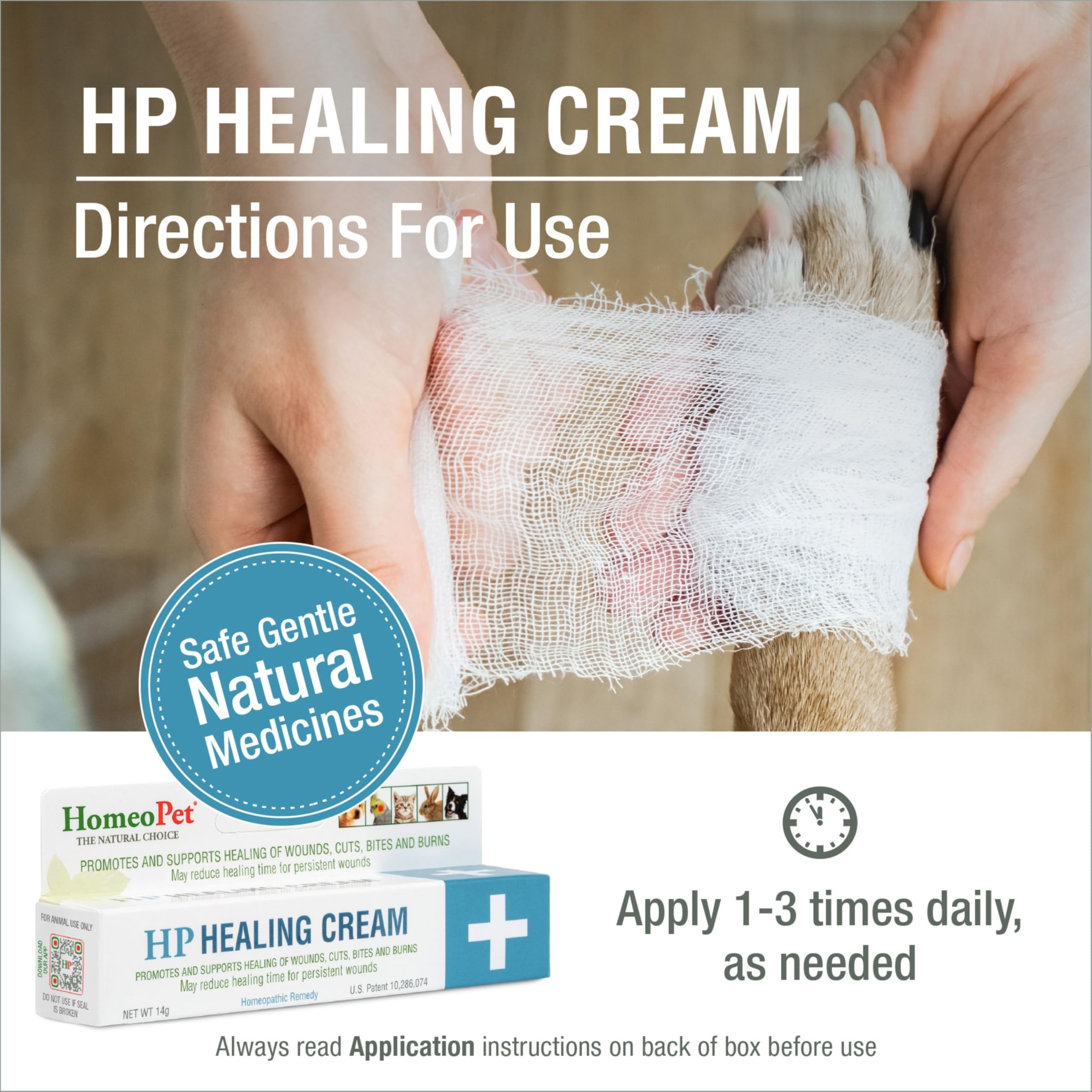 HomeoPet HP Crema Curativa envase: indicaciones claras para el cuidado