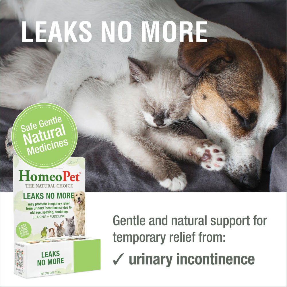 HomeoPet Leaks No More, aplicación directa en boca para dosis precisa