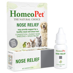 HomeoPet Nose Relief frasco de 15 ml para uso suave en mascotas