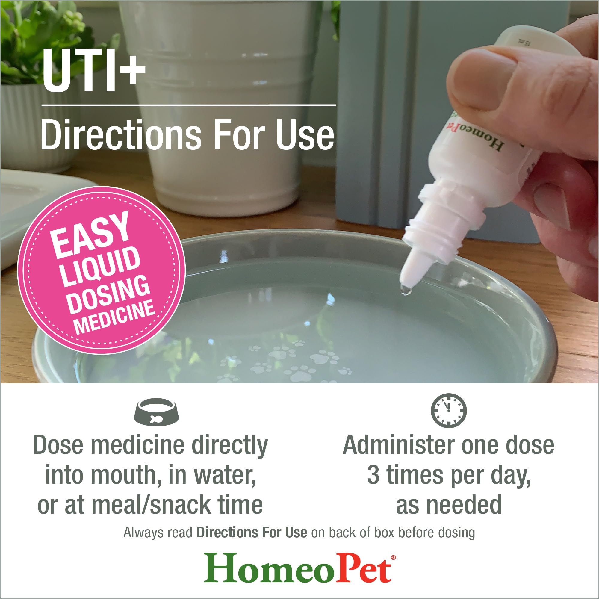 HomeoPet UTI+ suplemento natural para perros y gatos.