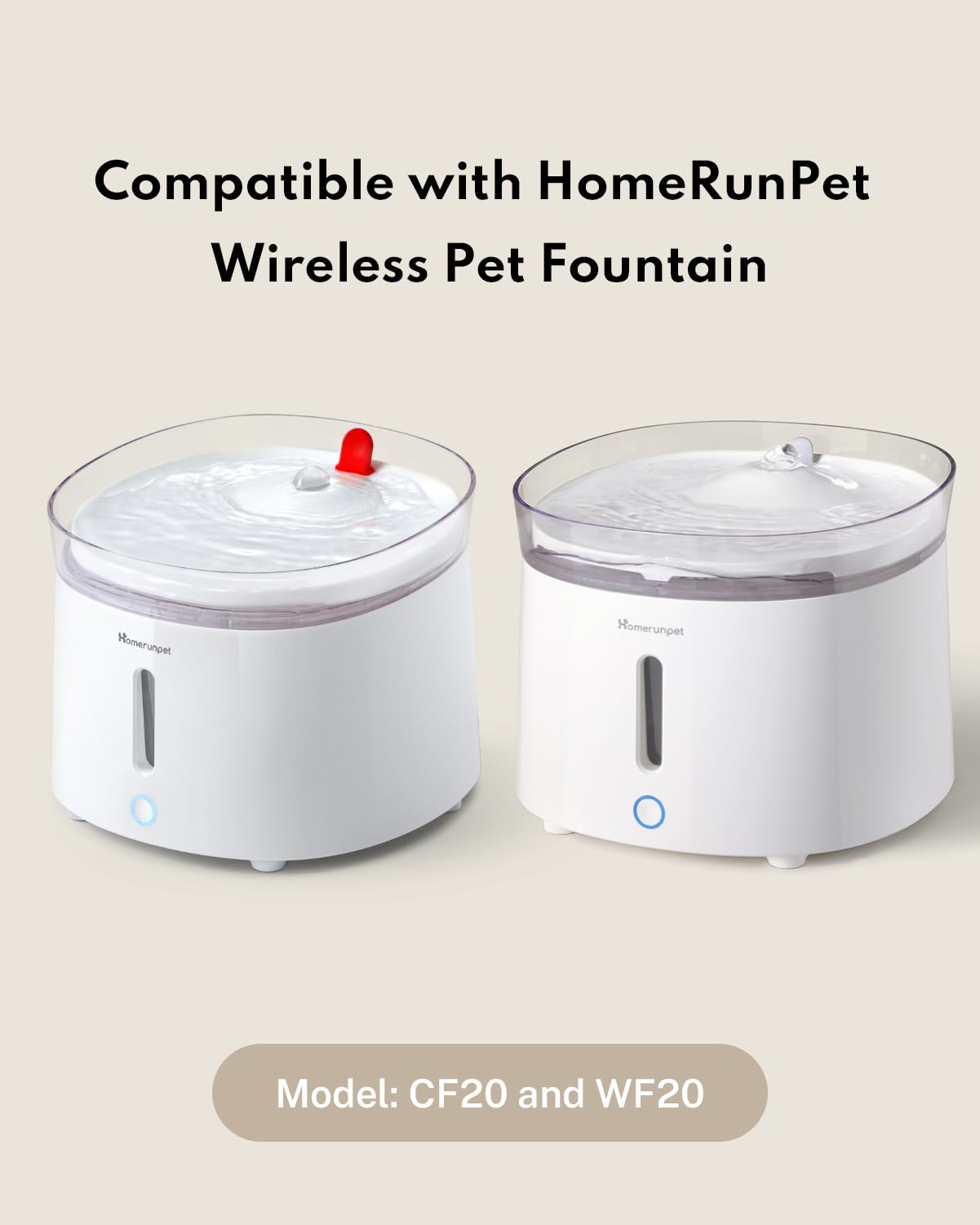 Compatibilidad con HomeRunPet WF20 garantiza ajuste seguro y eficiente.