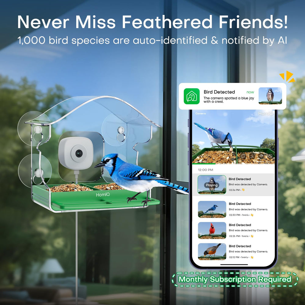 HomiQ captura automática 24/7 de aves que visitan la ventana