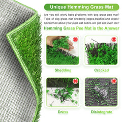 Hompet césped artificial con dobladillo resistente para mayor durabilidad.