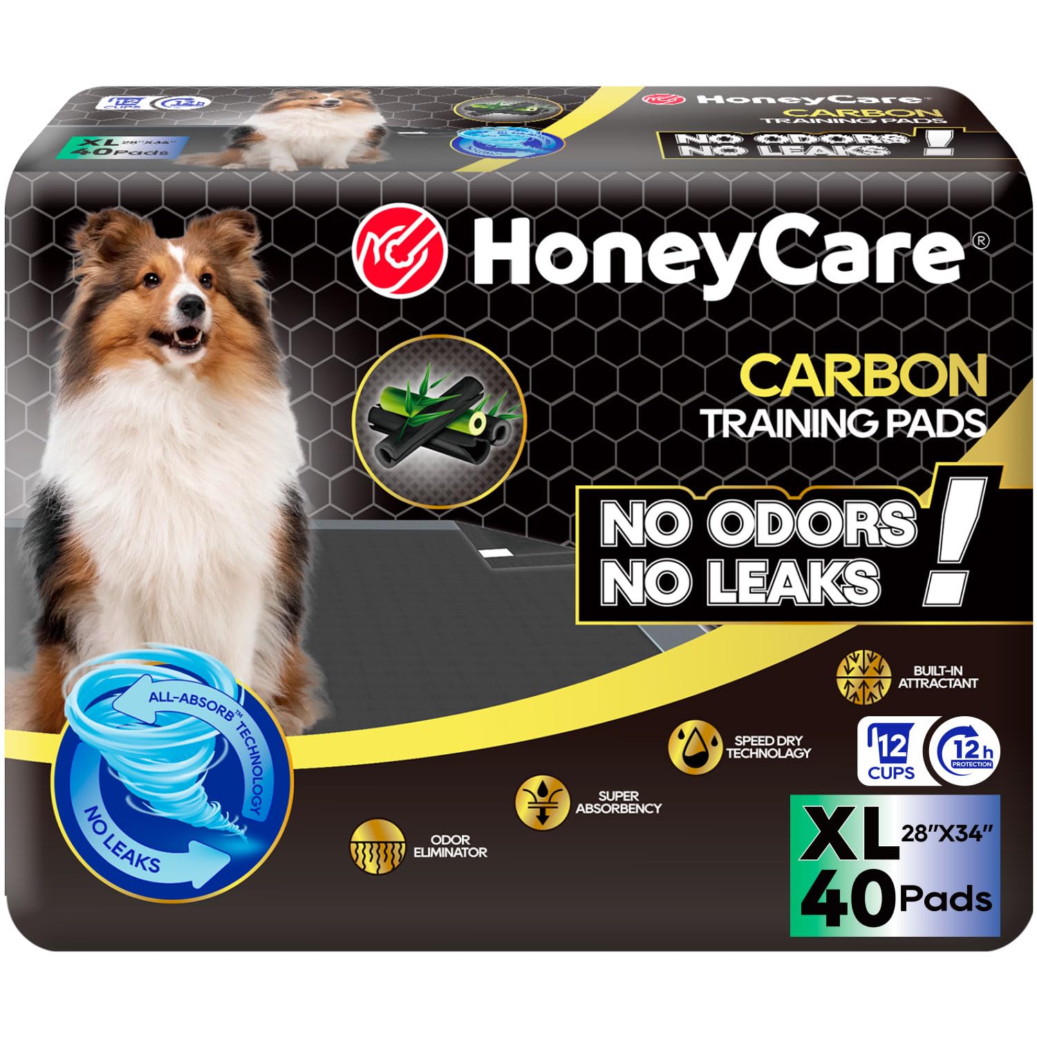 Honey Care All-Absorb con carbono activado para controlar olores durante el entrenamiento.