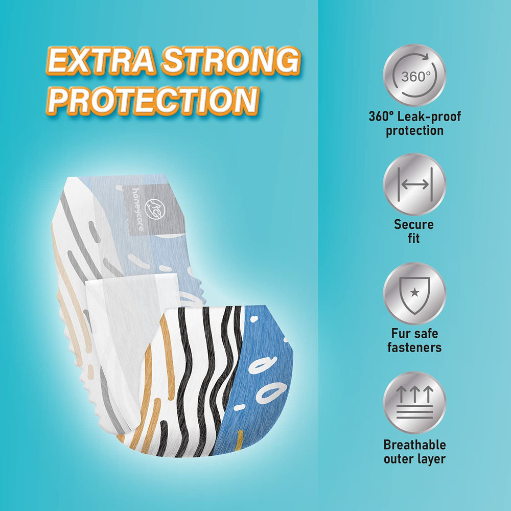 Honey Care All Absorb Petrichor Wrap, cierre ajustable para un ajuste seguro sin rozaduras