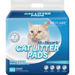 Almohadillas Honey Care para caja de arena, 50 unidades, absorción y control de olores
