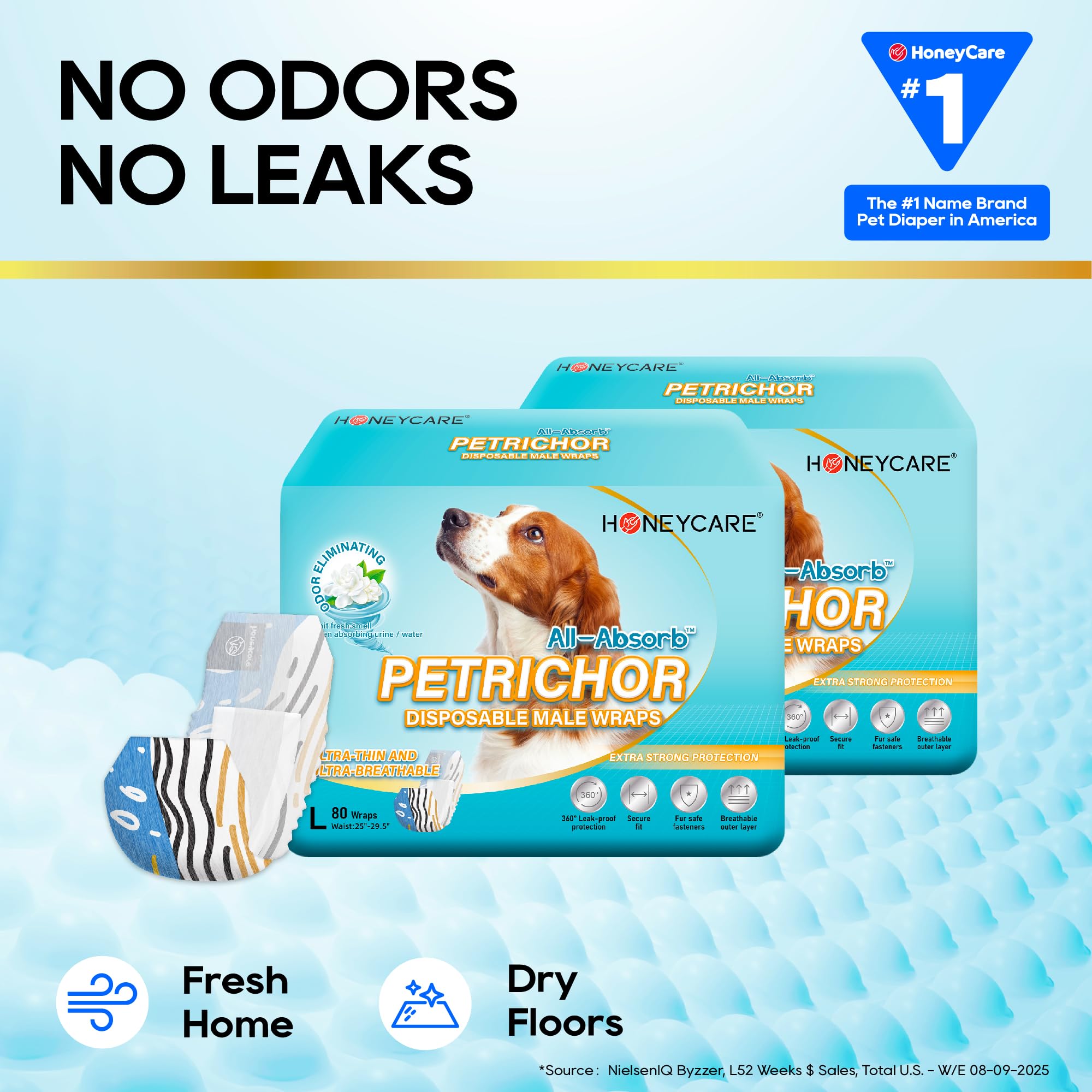 Honey Care Petrichor wrap con absorción 360 para mayor seguridad durante el uso.