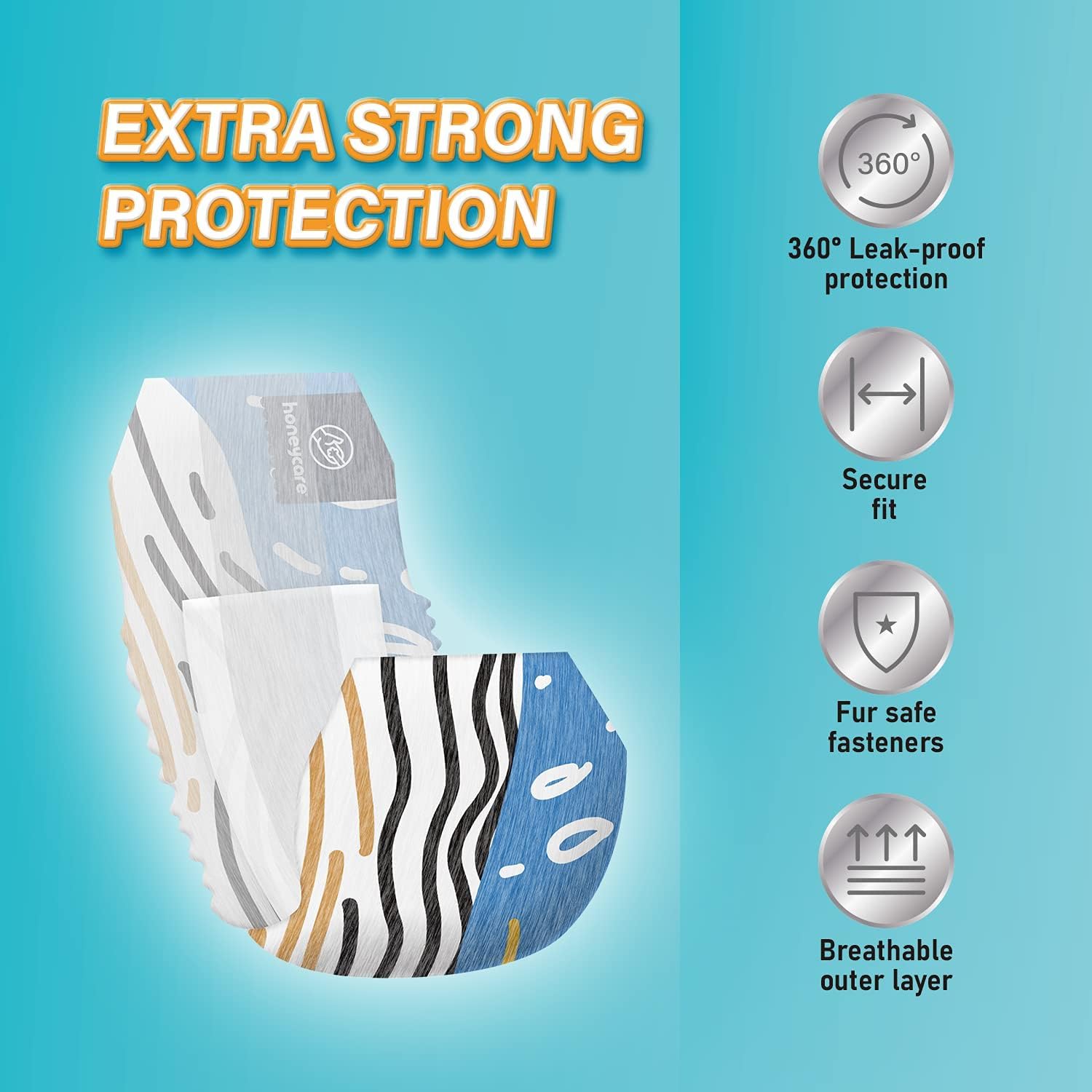 Honey Care Petrichor wrap ajuste seguro con cierres reajustables para un ajuste cómodo.