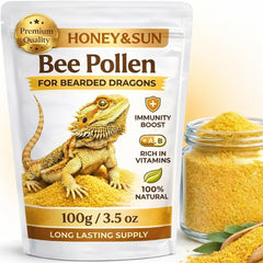 HONEY&SUN polen de abeja 100% puro en frasco para reptiles.