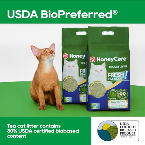 Gránulos de 2 mm de HoneyCare Té para Gatos para formación de grumos rápida